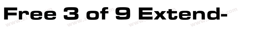 Free 3 of 9 Extend字体转换
